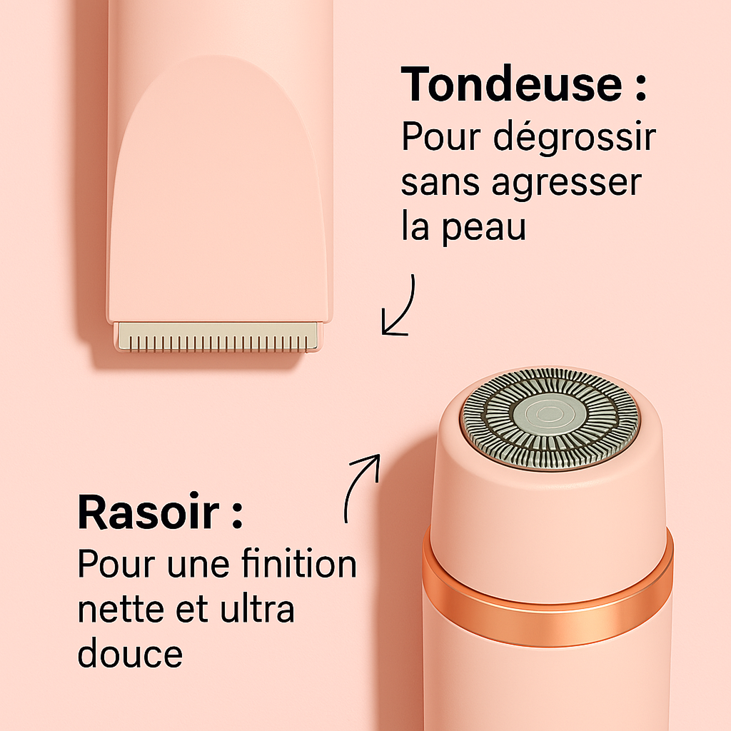 DOUCEA™ – Le rasoir 2-en-1 pour une peau douce, lisse et sans irritation